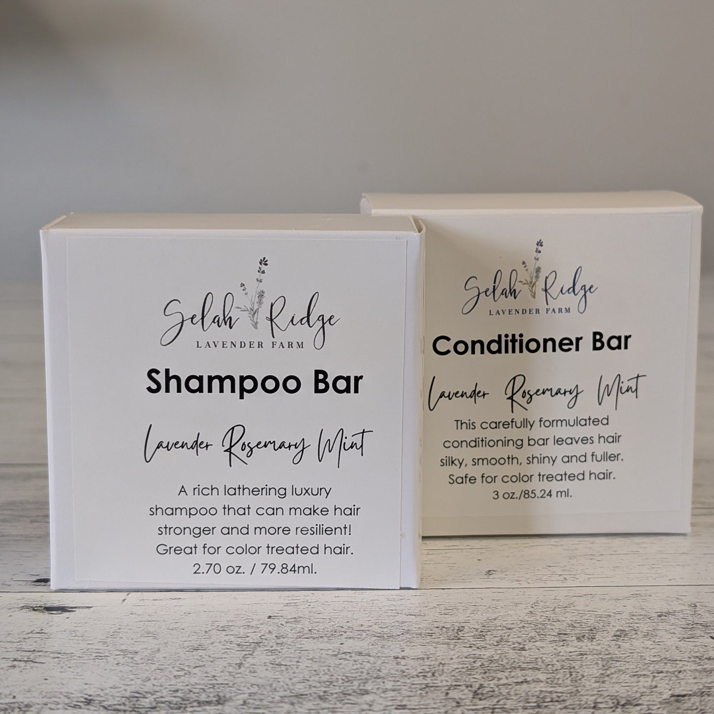 Lavender Rosemary Mint Shampoo Bar and Hair Conditioner Bar Set