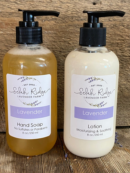 Lavender Lotion and Lavender All Natural Liquid Soap